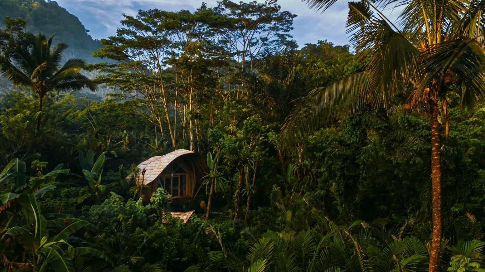 希德门Arcada Bali Bamboo House别墅 外观 照片