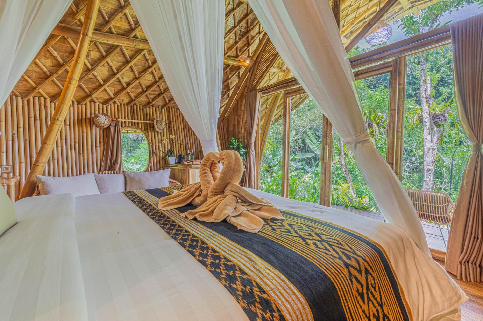 希德门Arcada Bali Bamboo House别墅 外观 照片