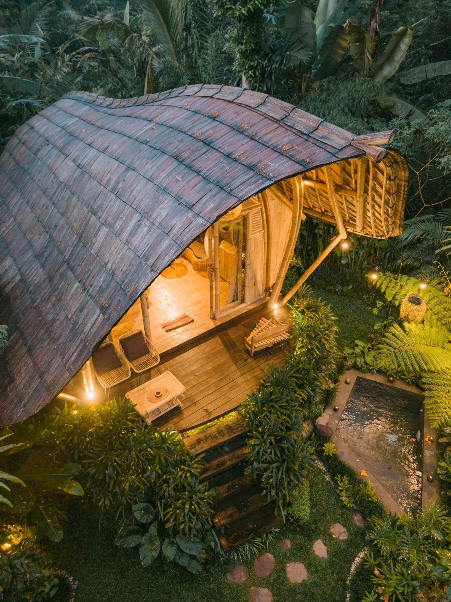 希德门Arcada Bali Bamboo House别墅 外观 照片