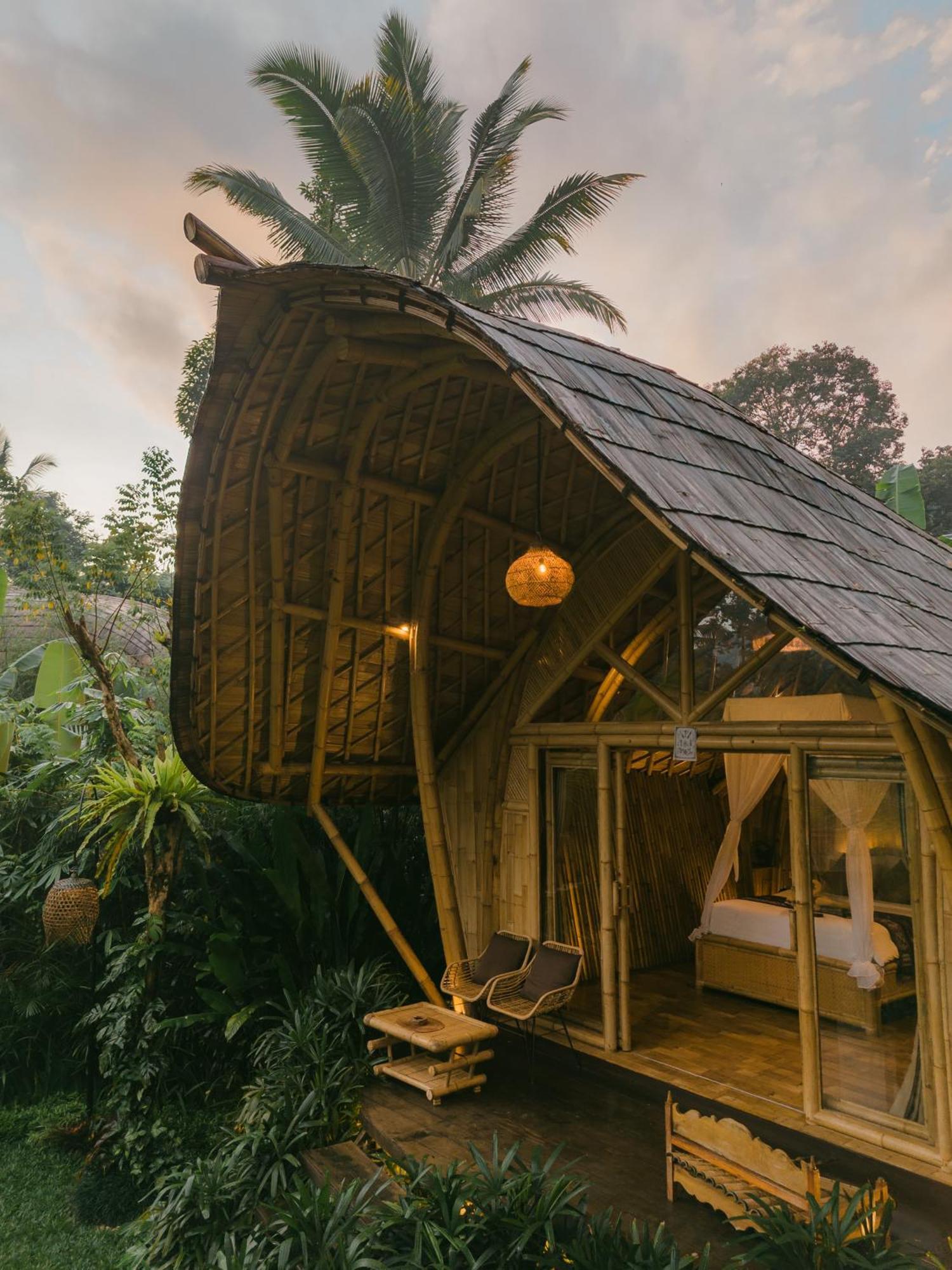 希德门Arcada Bali Bamboo House别墅 外观 照片