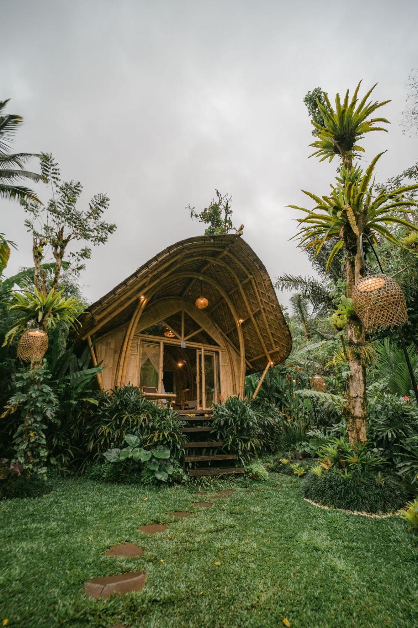 希德门Arcada Bali Bamboo House别墅 外观 照片