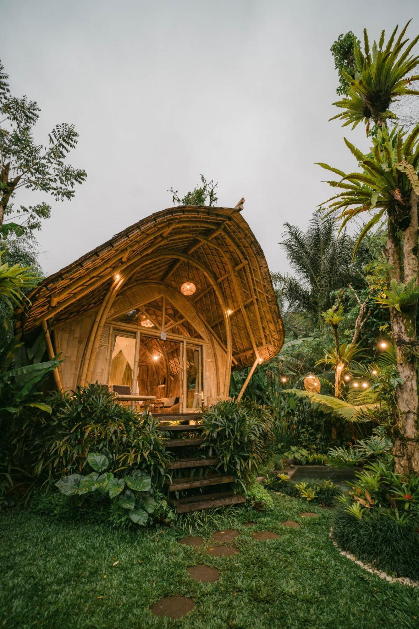 希德门Arcada Bali Bamboo House别墅 外观 照片