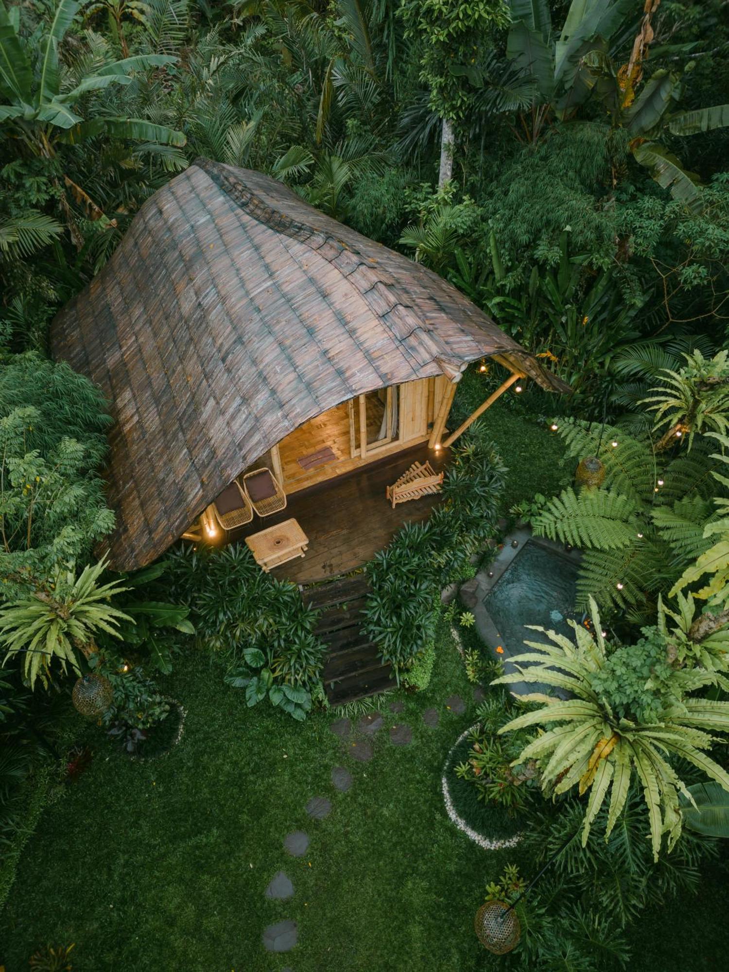 希德门Arcada Bali Bamboo House别墅 外观 照片