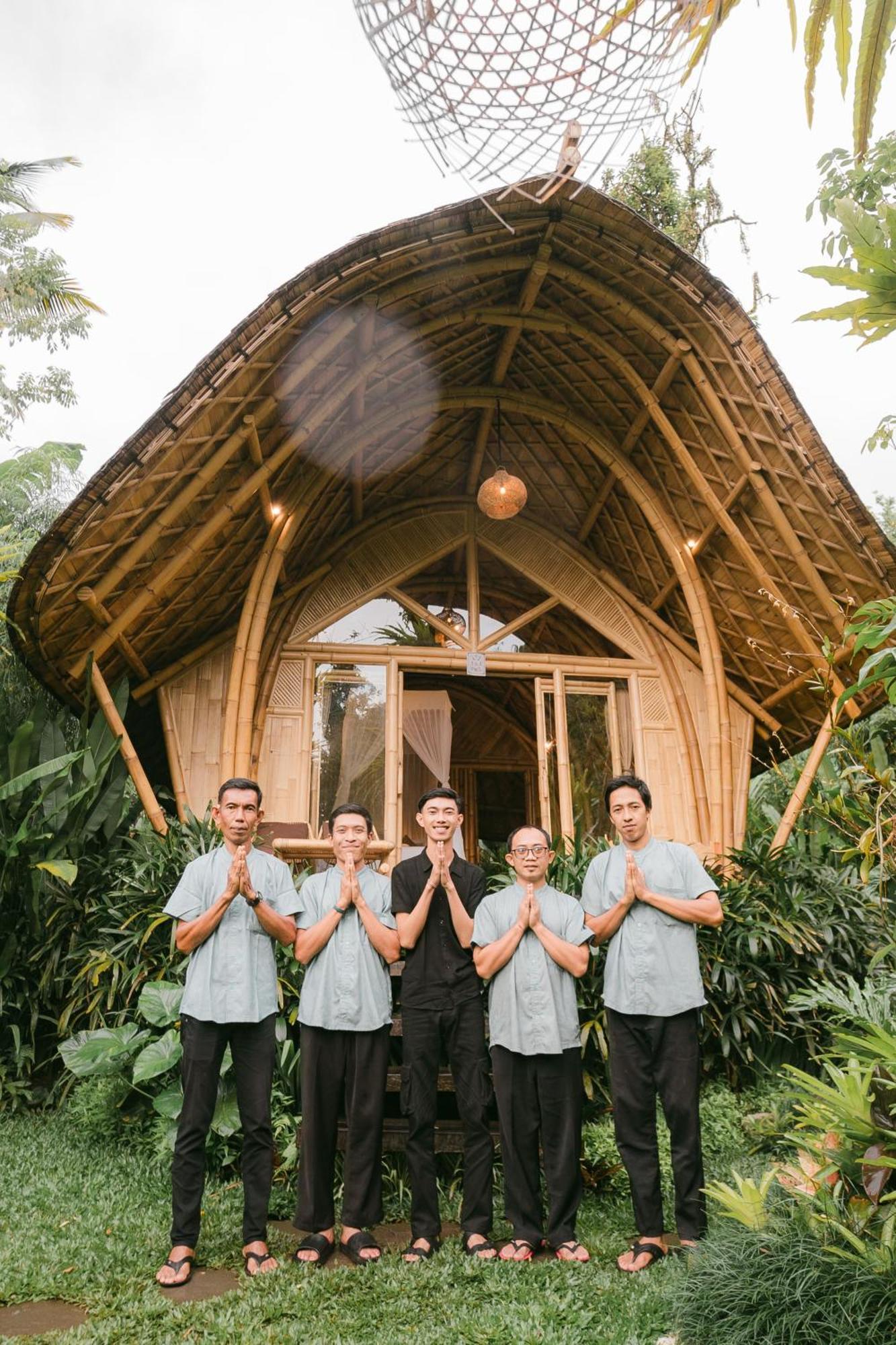 希德门Arcada Bali Bamboo House别墅 外观 照片