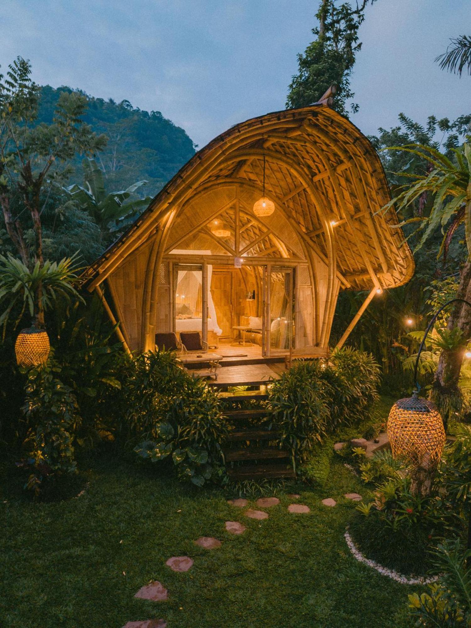 希德门Arcada Bali Bamboo House别墅 外观 照片