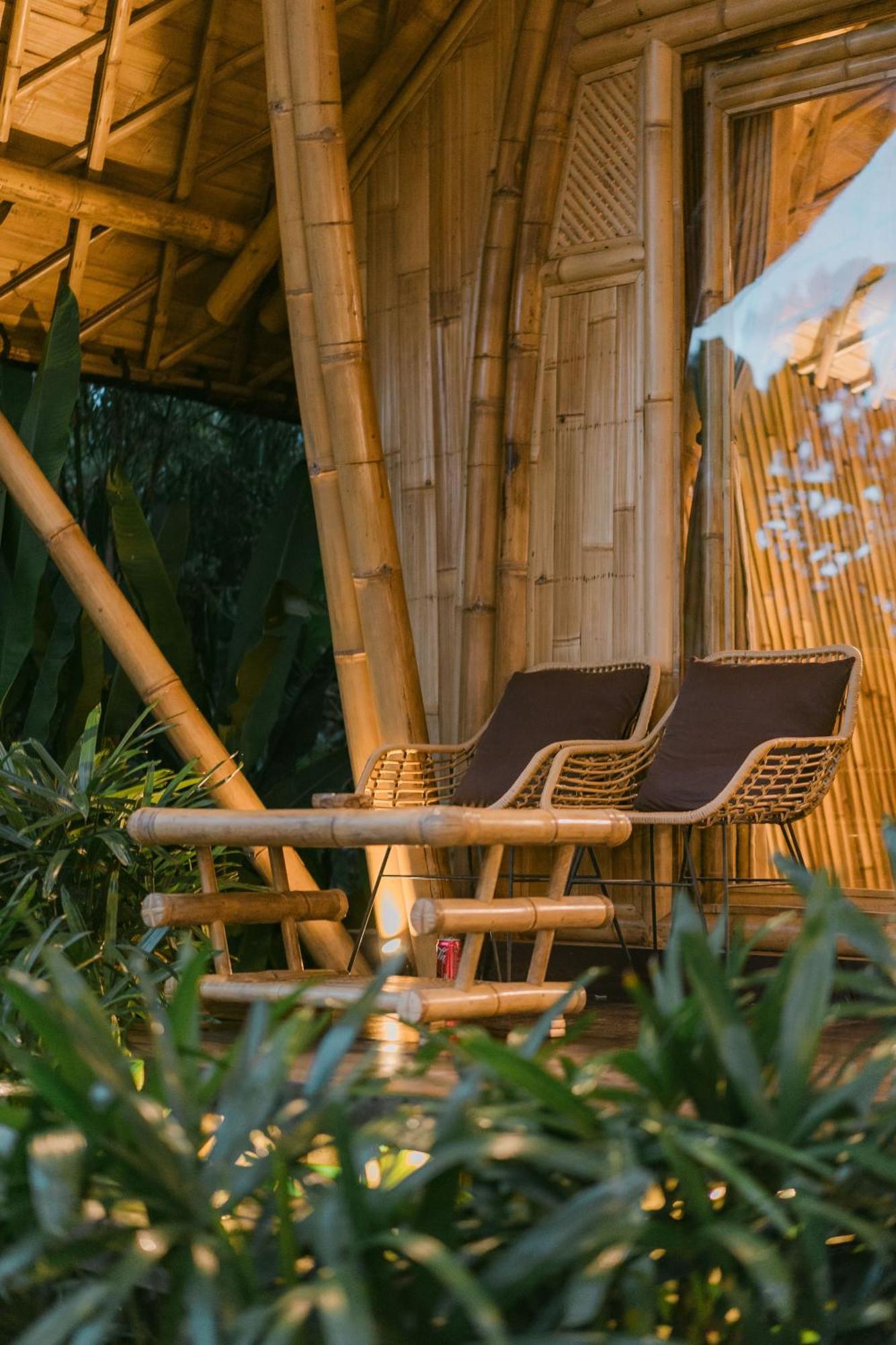 希德门Arcada Bali Bamboo House别墅 外观 照片