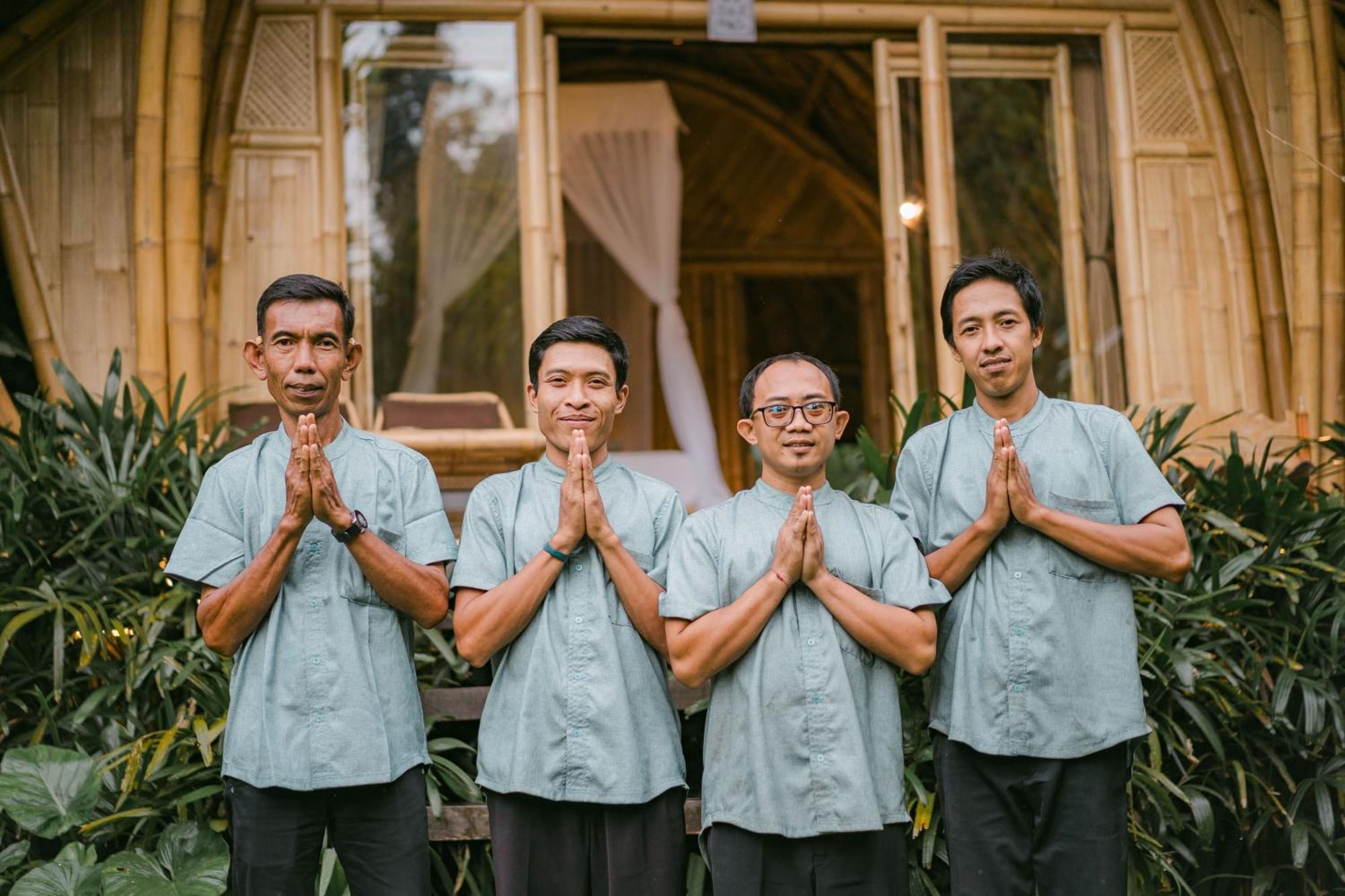 希德门Arcada Bali Bamboo House别墅 外观 照片
